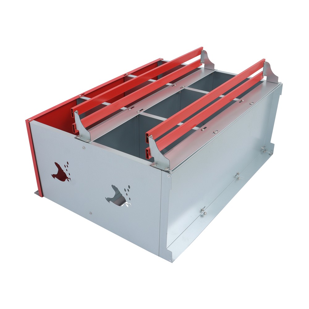 6-Compartment Chicken Nest Box Mental Box with Inclined Nesting Boxes