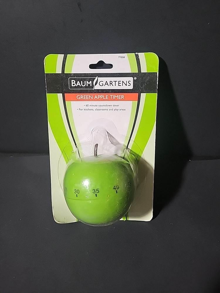 Green Apple Rotating Timer 60 Minutes for Kitchen Classroom Play Area