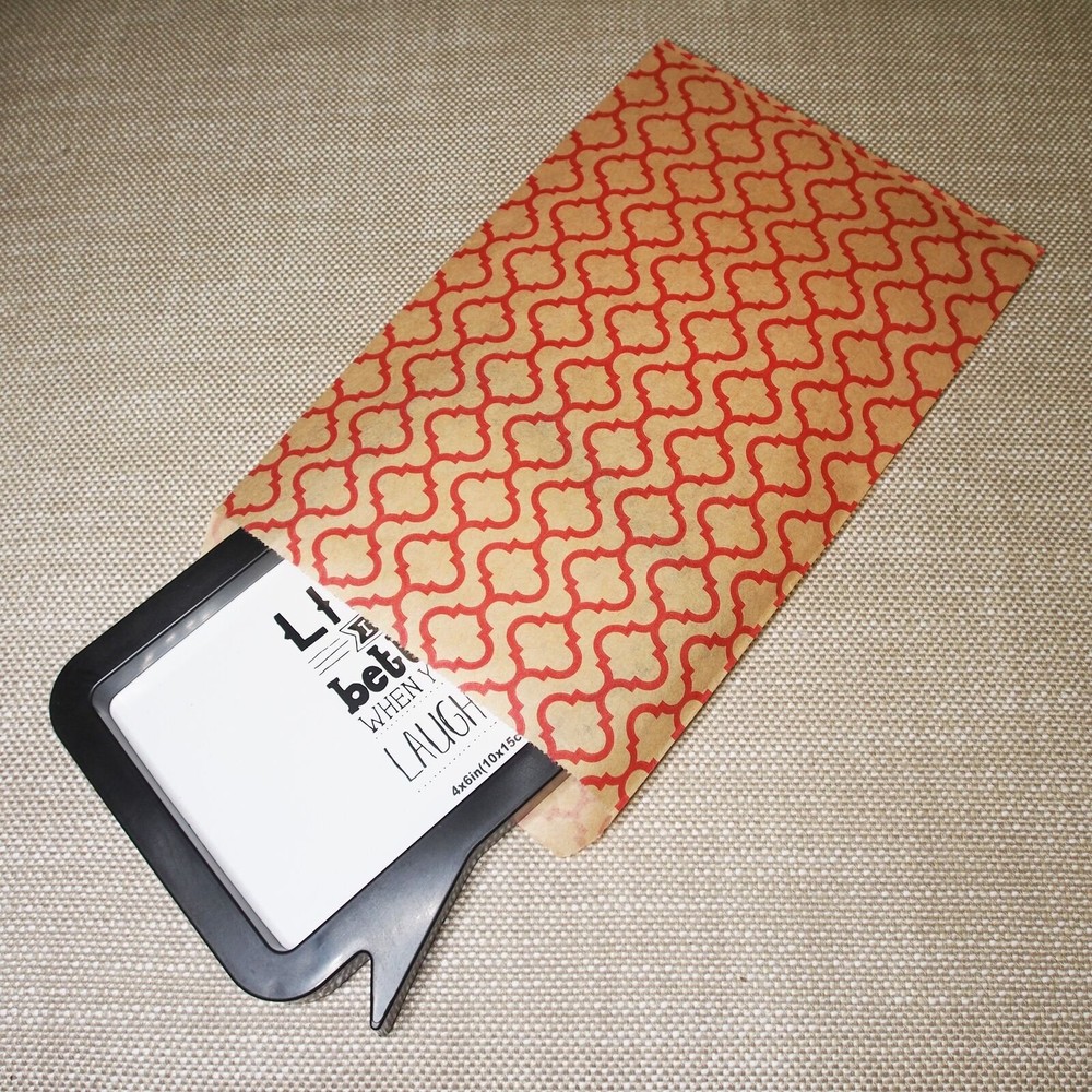 CuteBox Red Trellis Flat Paper Bags