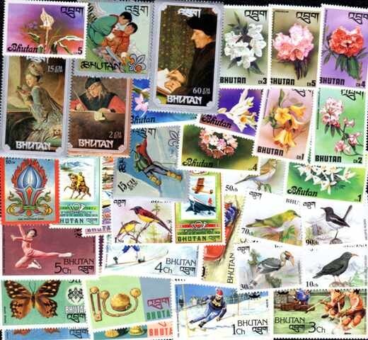 Bhutan 400 Different Used Stamps