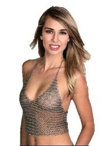 chainmail halter bra medieval aluminum 10mm