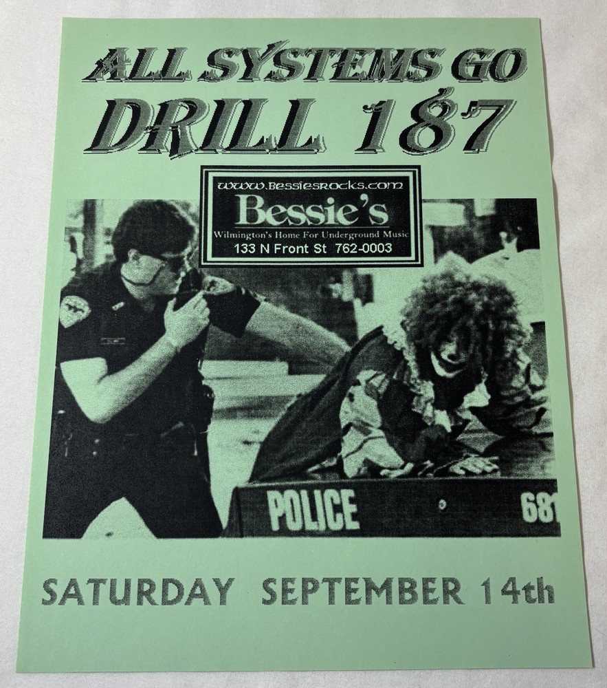 early 2000's band flier ~ ASG, DRILL 187