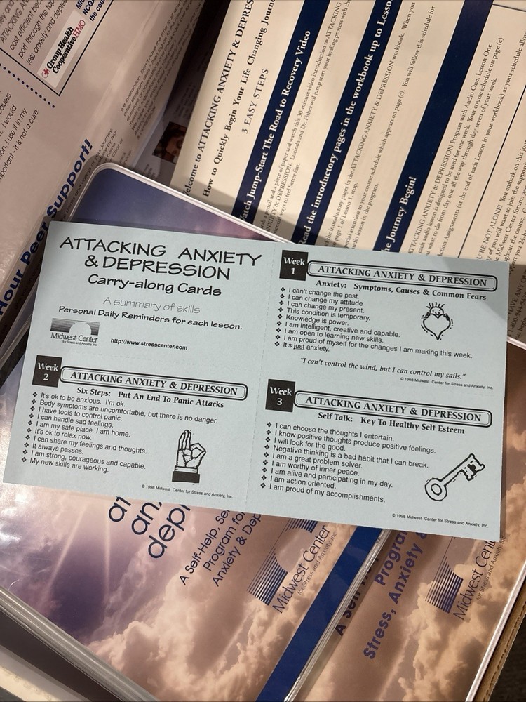Midwest Center Attacking Anxiety & Depression Course 1996 BOXSET See Description