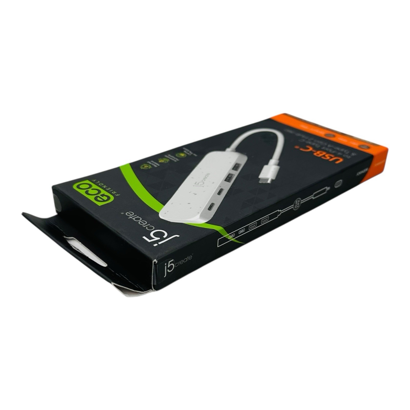 j5create Eco-Friendly USB-C to 4-Port Type-C & Type-A Gen 2 Hub -Sealed Box