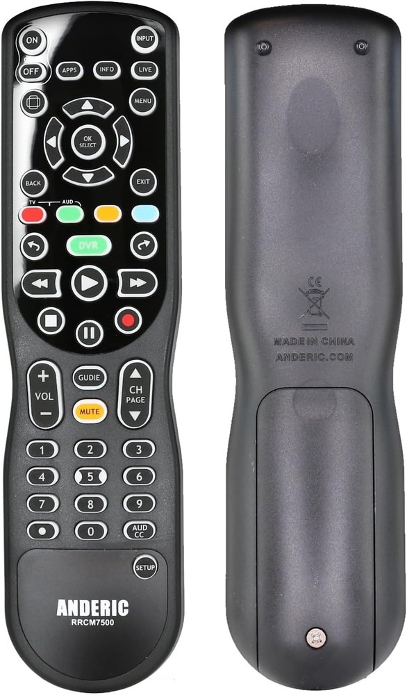 ANDERIC RRCM7500 for Channel Master DVR Remote Control Universal (v4)