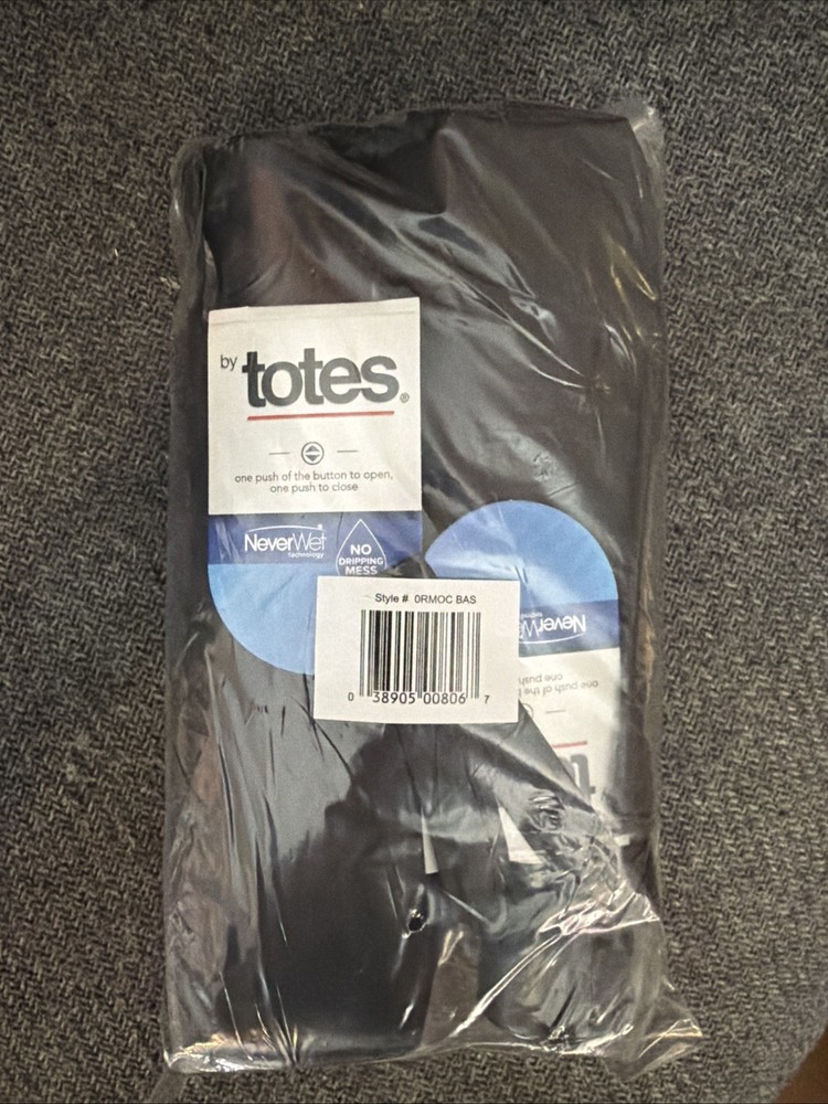 Totes Mini 2 Pack Neverwet Technology Umbrella Black Coverage New