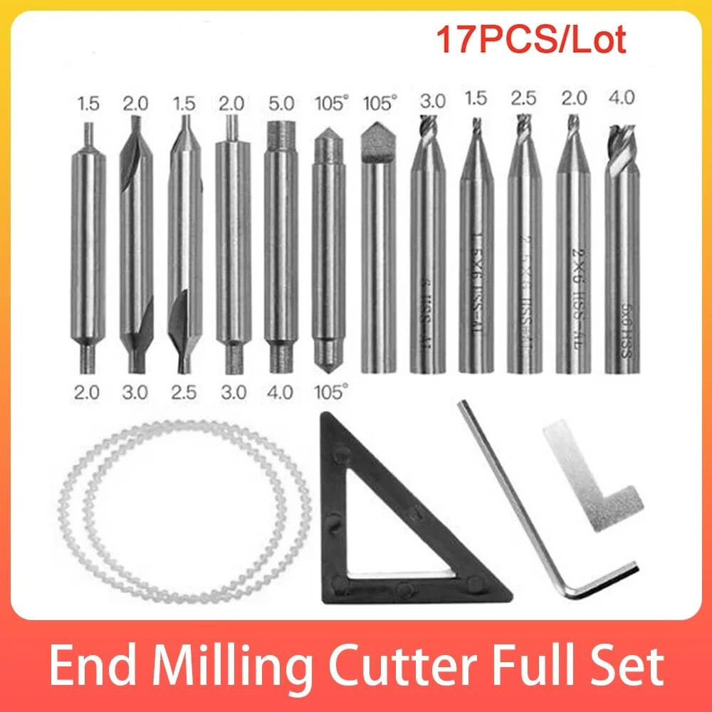 Full Set End Mills Cutter for All Vertical Key Copy Cutting Duplicating Machine