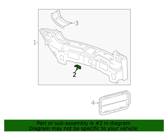 Genuine GM Rear End Panel Bracket 84052683