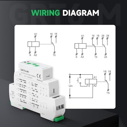 10A Multifunctional Delay Time Relay 10 Function Choices AC/DC24V-240V GRT6-M1