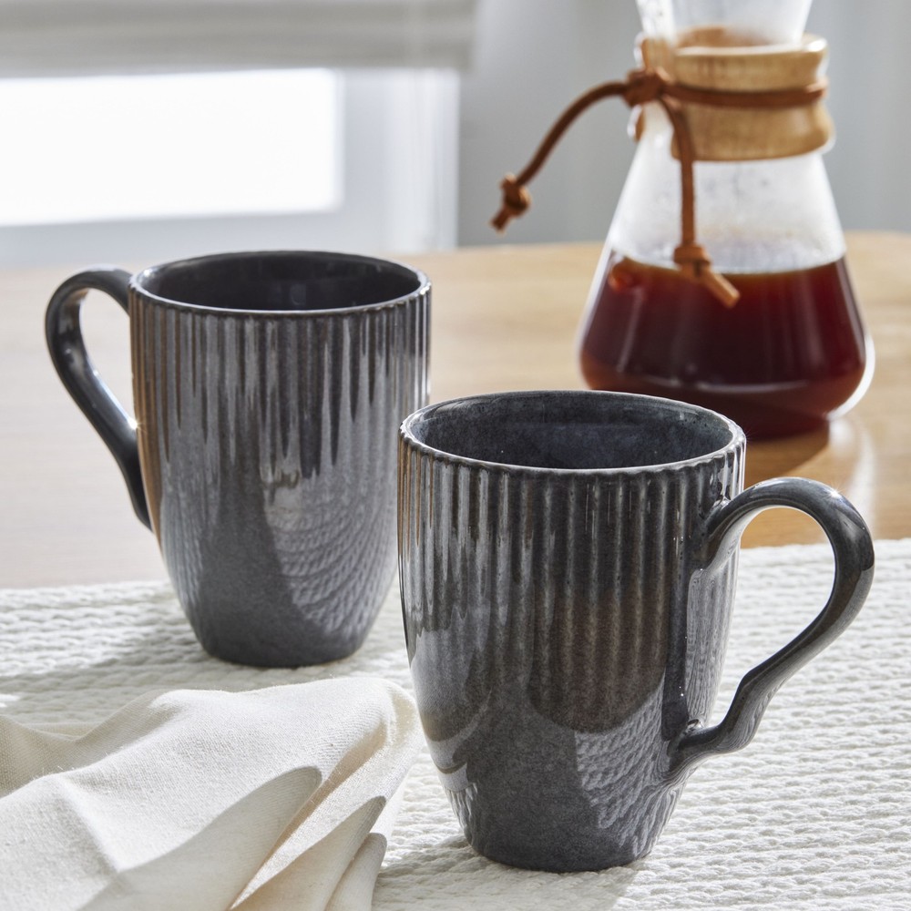 13 fl oz Sawyer Grey Ceramic Mug