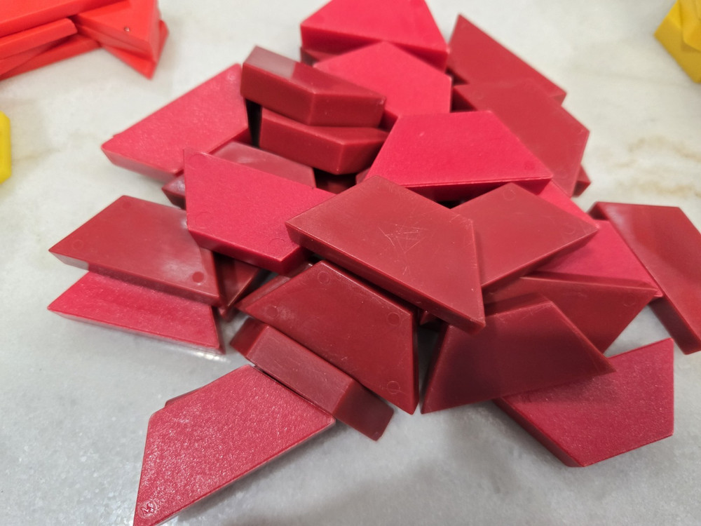Math Manipulatives Plastic Tangram Pattern Blocks... 229 Pieces!