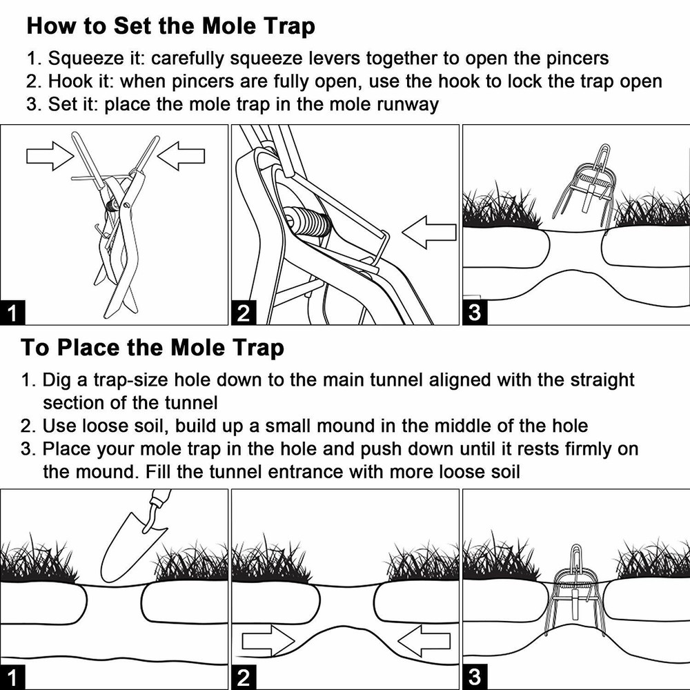 FPS 2403 galvanized Steel Mole Eliminator Trap (5-Pack), New,