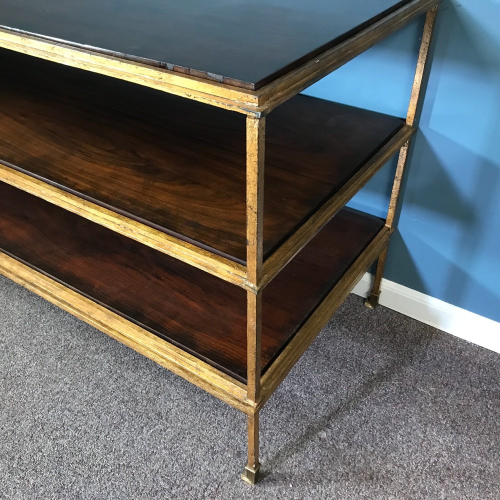 Pride Sasser Gilt Iron & Mahogany Buffet Console