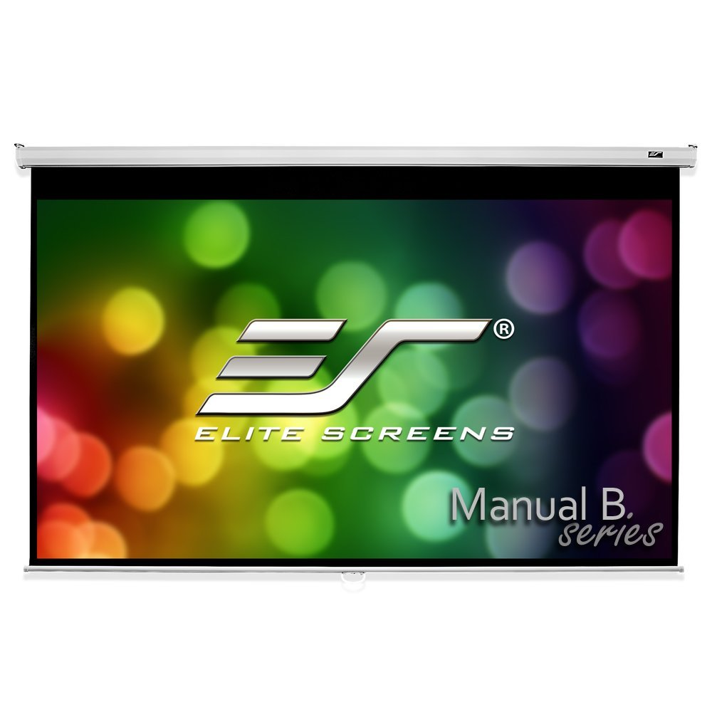 Elite Screens Manual B, 100-INCH 16:9, Manual Pull Down Projector Screen 4K /...