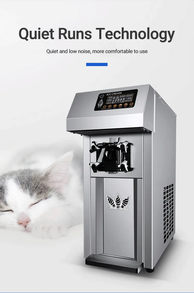 Cooling Preservation Commercial Automatic Ice Cream Machine Maker Single Flavor