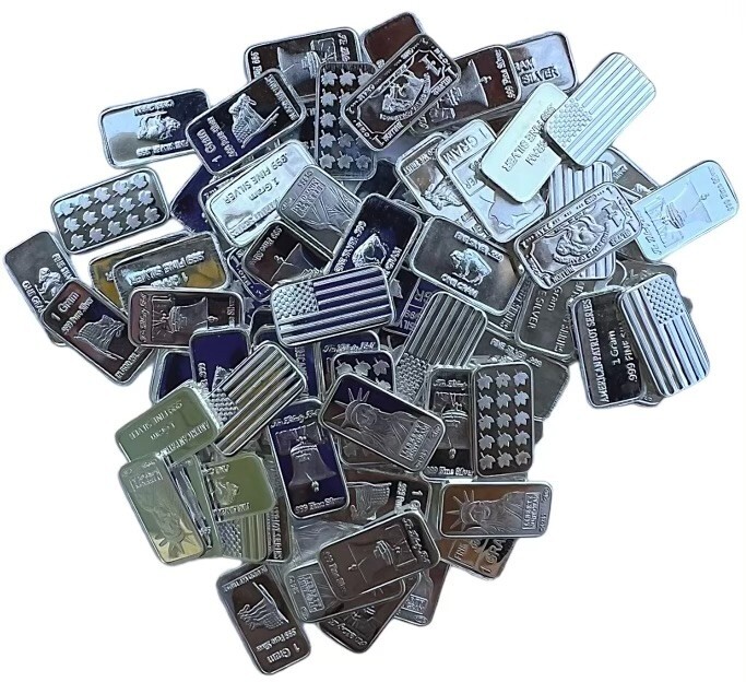 20x PURE .999 Fine Silver Bars Bullion Estate Lot Amazing Designs