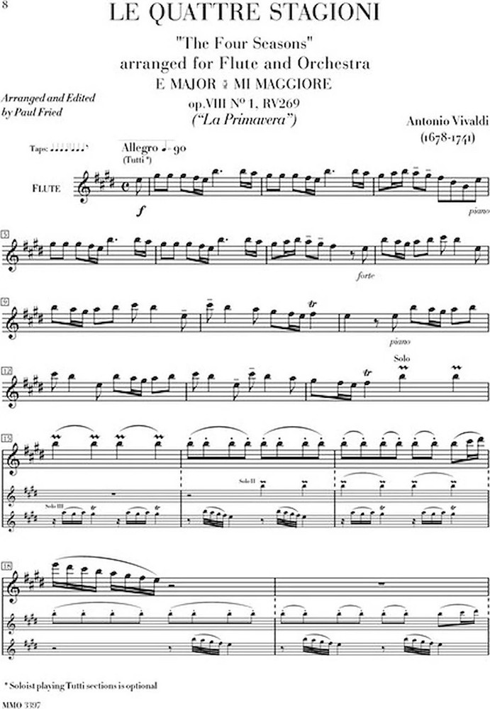 Vivaldi: The Four Seasons for Flute