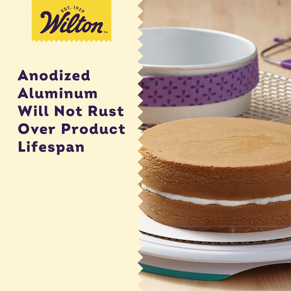 Aluminum 2-Piece round Cake Pan Set, Durable Anodized Bakeware for Tiered & Laye