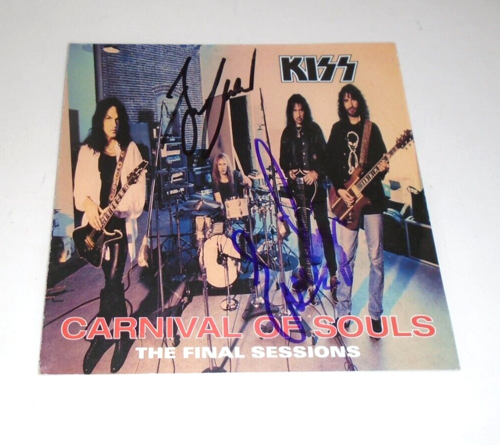 KISS ERIC SINGER BRUCE KULICK SIGNED AUTO AUTOGRAPHED CD BOOKLET  -  INSERT ONLY