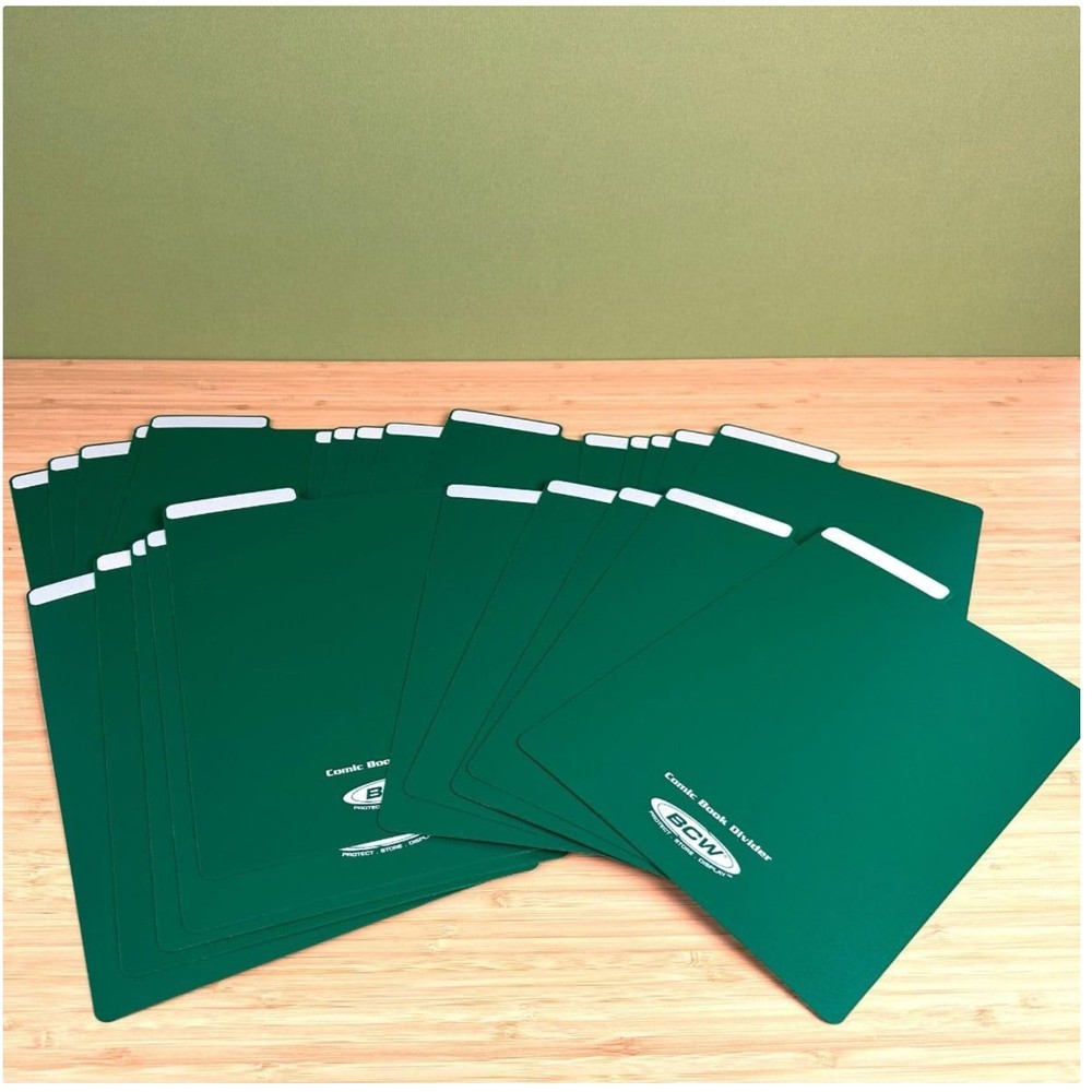 Space-Saving Creased Tab Comic Dividers - 25 Pack