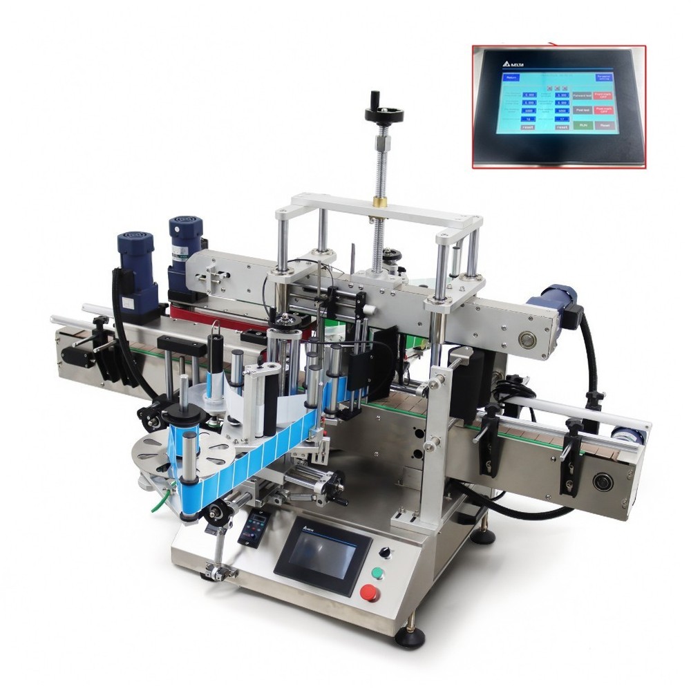 110V Double Sided Auto Desktop Labeling Machine for Square/Hexagonal Bottle etc