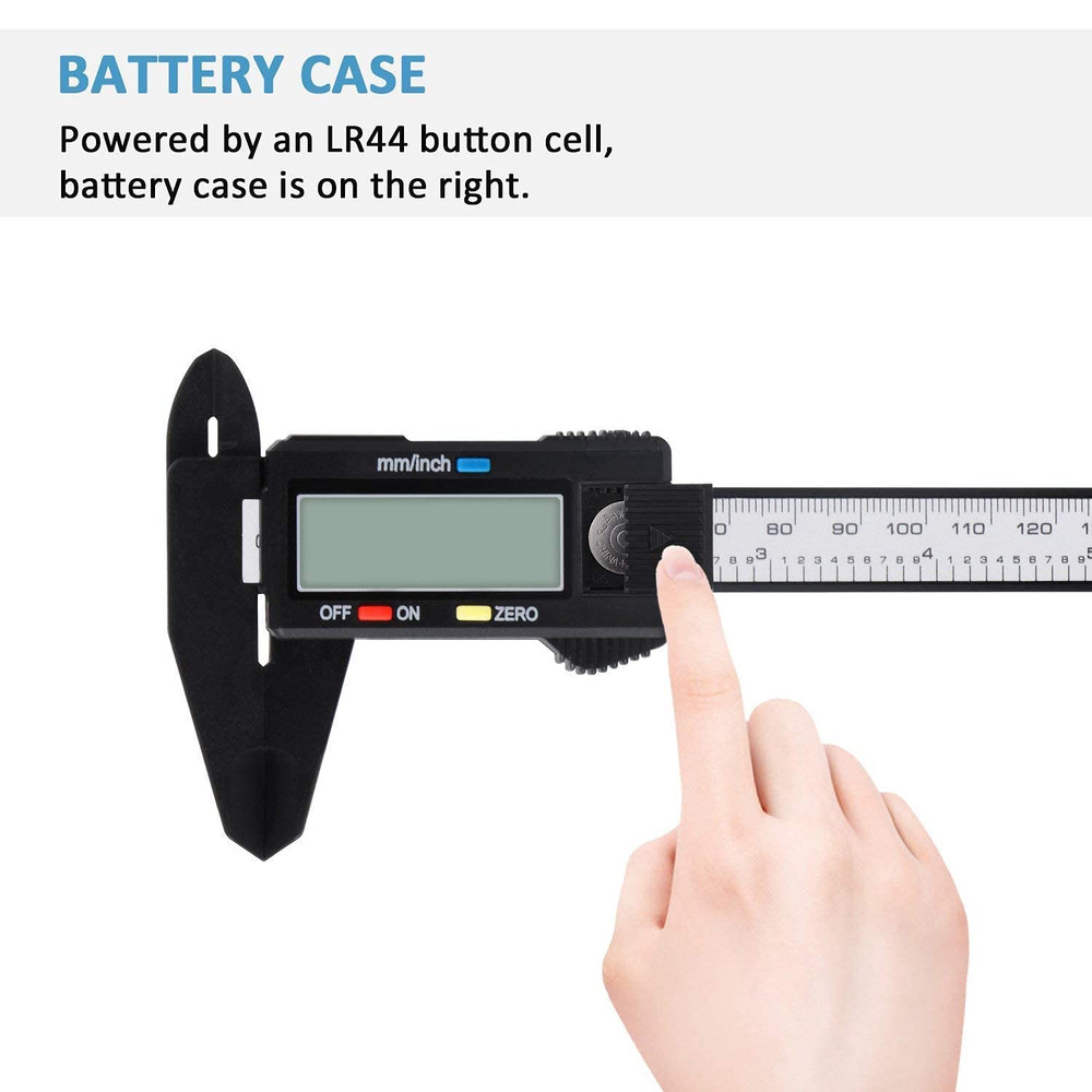 Digital Caliper 0-6" Measuring Tool LCD Auto-Off Inch/MM Conversion