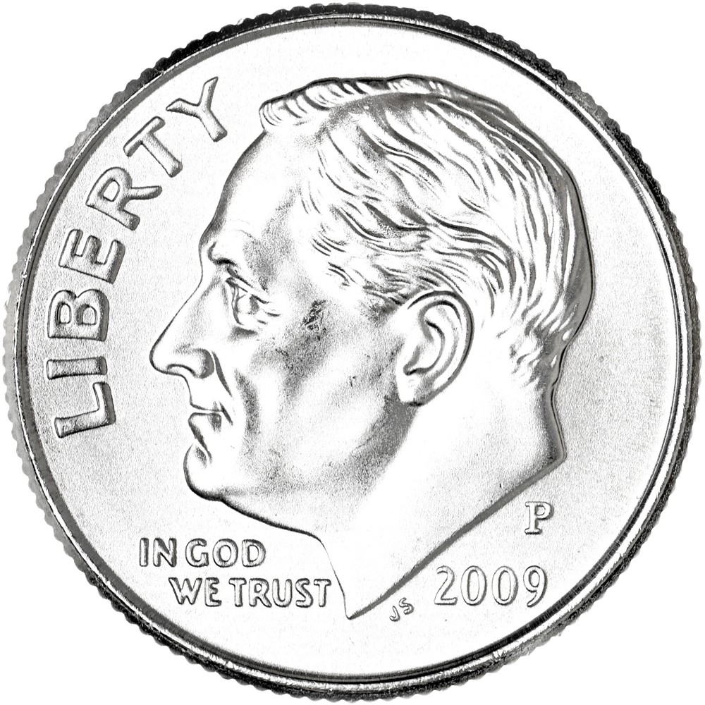 2009 P Roosevelt Dime Satin Finish