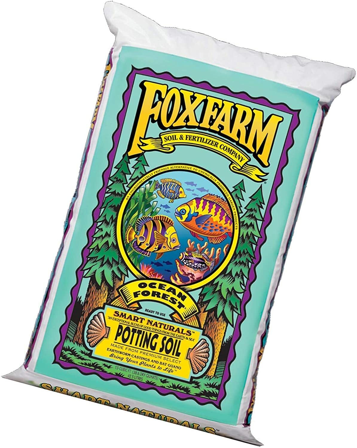 Foxfarm Ocean Forest Garden Potting Soil Bags, 1.5 Cubic Feet (Pack of 6)