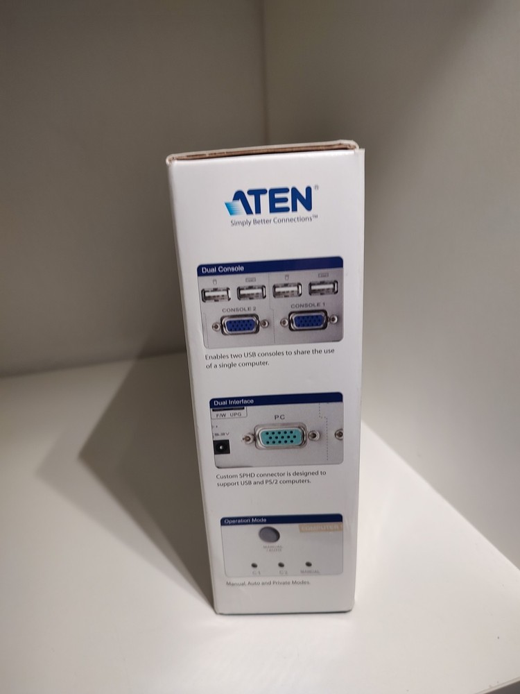 ATEN Computer Sharing Device (CS231) 2-Ports External KVM switch USB