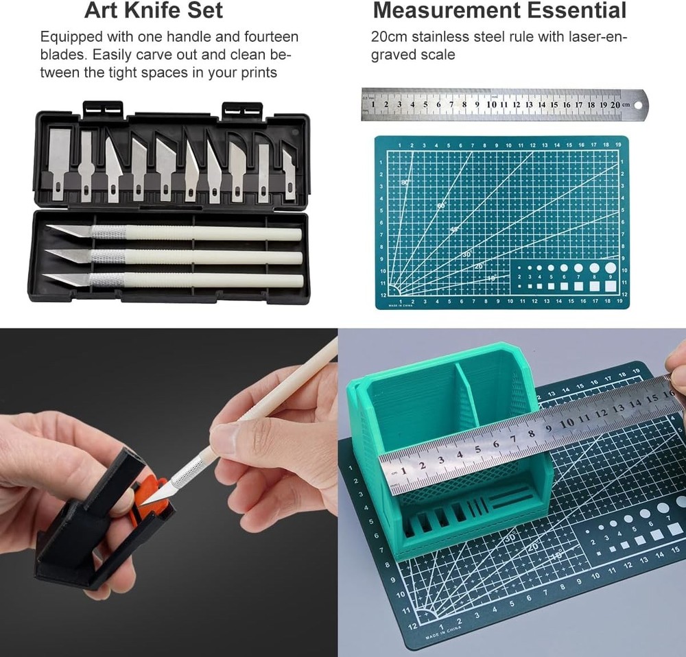 3D Printer Tool Kit with Case Deburring Nozzle Cleaning Cutter Wrench Set