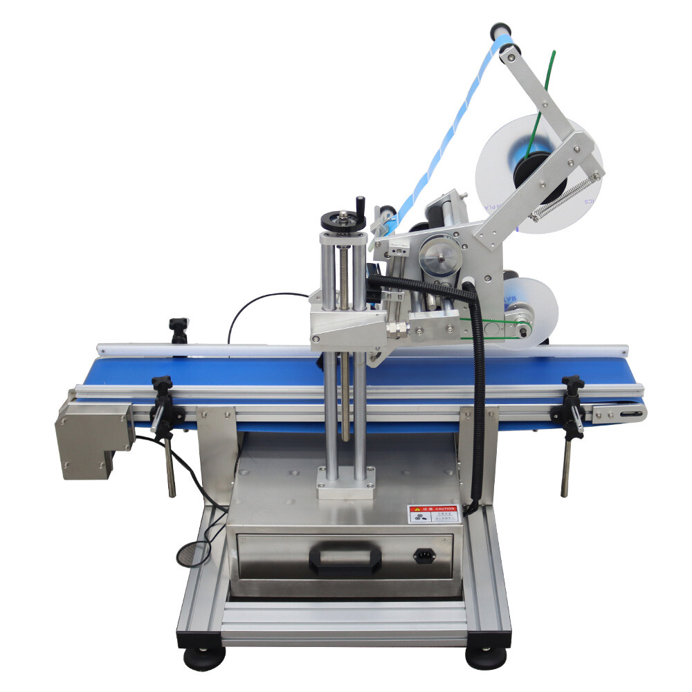 Automatic Desktop Conveyor Table Plane Labeling Machine Label Applicator 110V