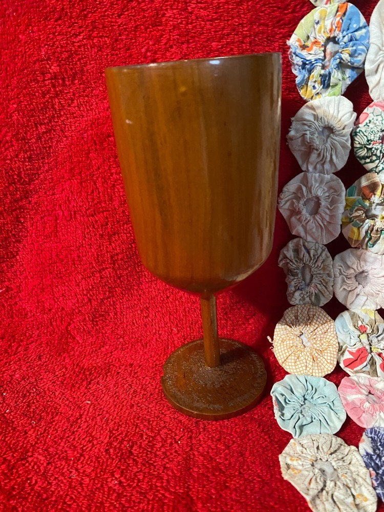 Handmade Wooden Goblet from Beautiful Solid Cherry Wood