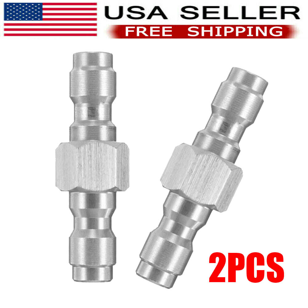 USA Double Male Quick Connect Adapter 8mm Dual Male for 8MM Female Convertor 2Pc