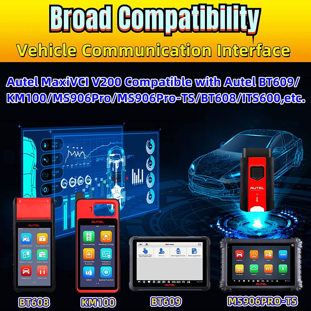 Autel MaxiVCI VCI V200 Bluetooth Diagnostic Interface Work With ITS600 MS906 PRO