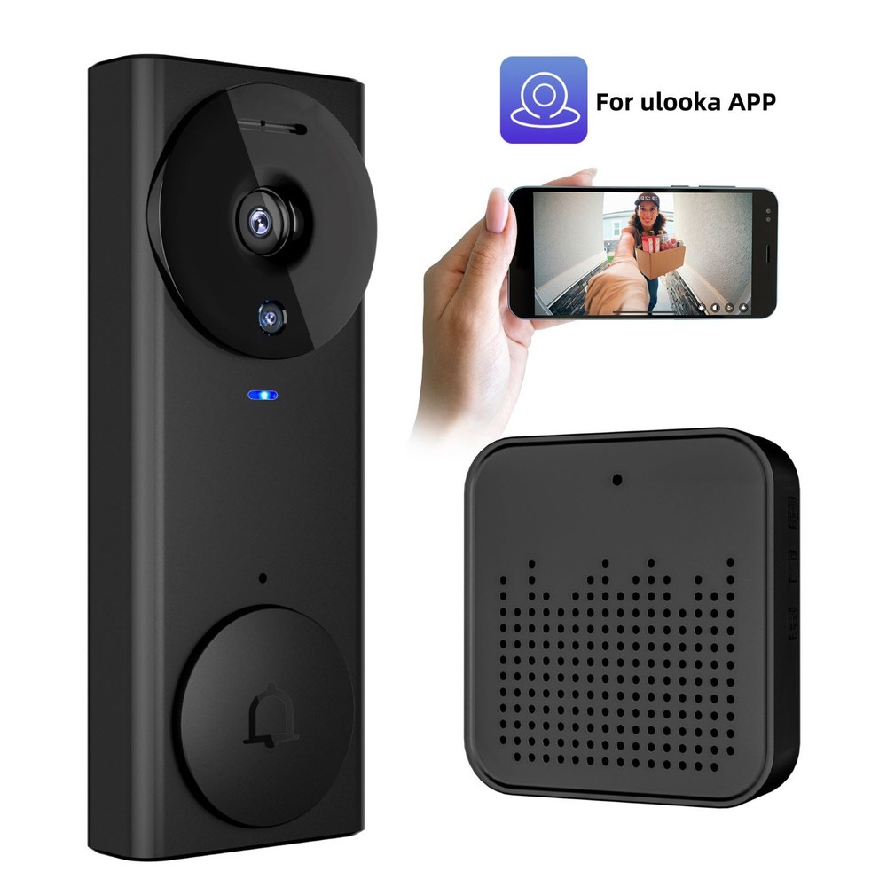 Smart Wireless Doorbell Intercom Video Camera Door Ring Bell For ULooka APP