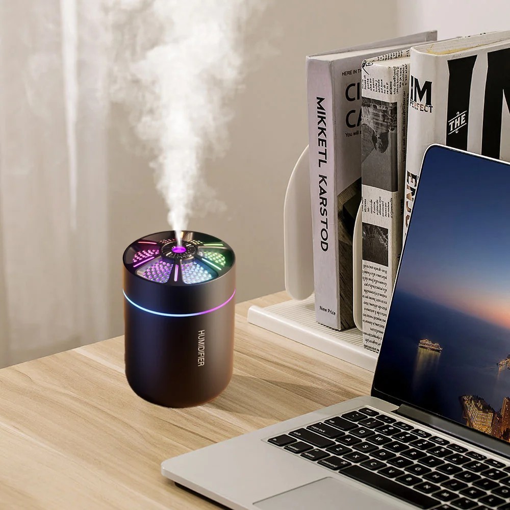 Portable USB Mini Humidifier LED Light Aroma Diffuser Car Home Office