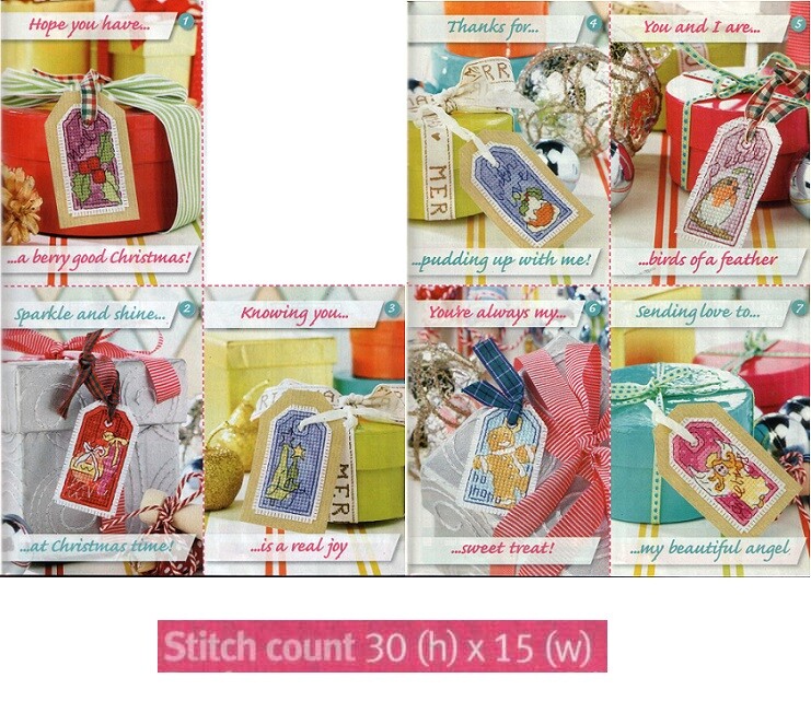 GIFT TAGS   CROSS STITCH PATTERN ONLY    EK - ESR