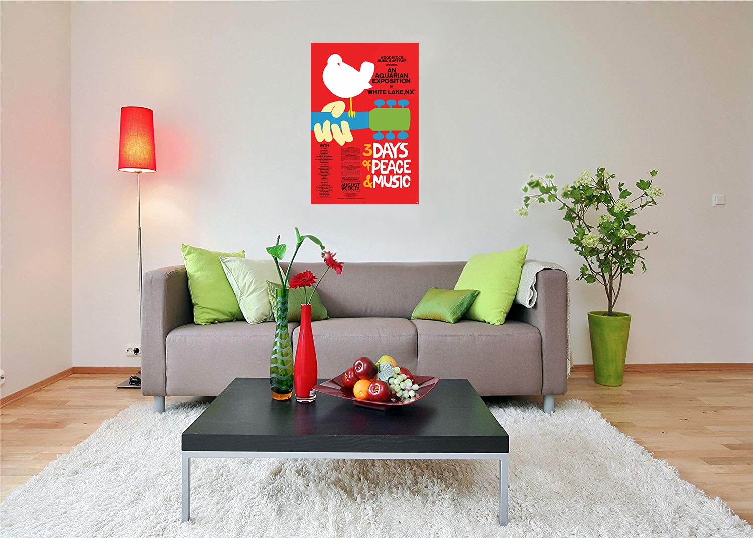 Woodstock Red Music Festival Poster 24" x 36"