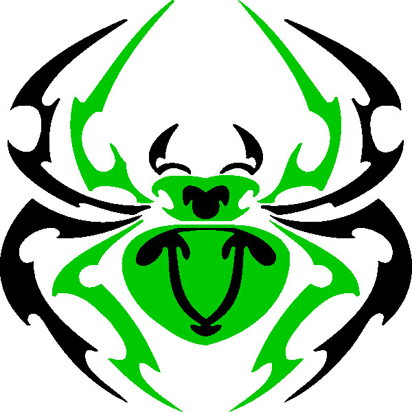 30 Custom Green Artistic Spider Personalized Address Labels