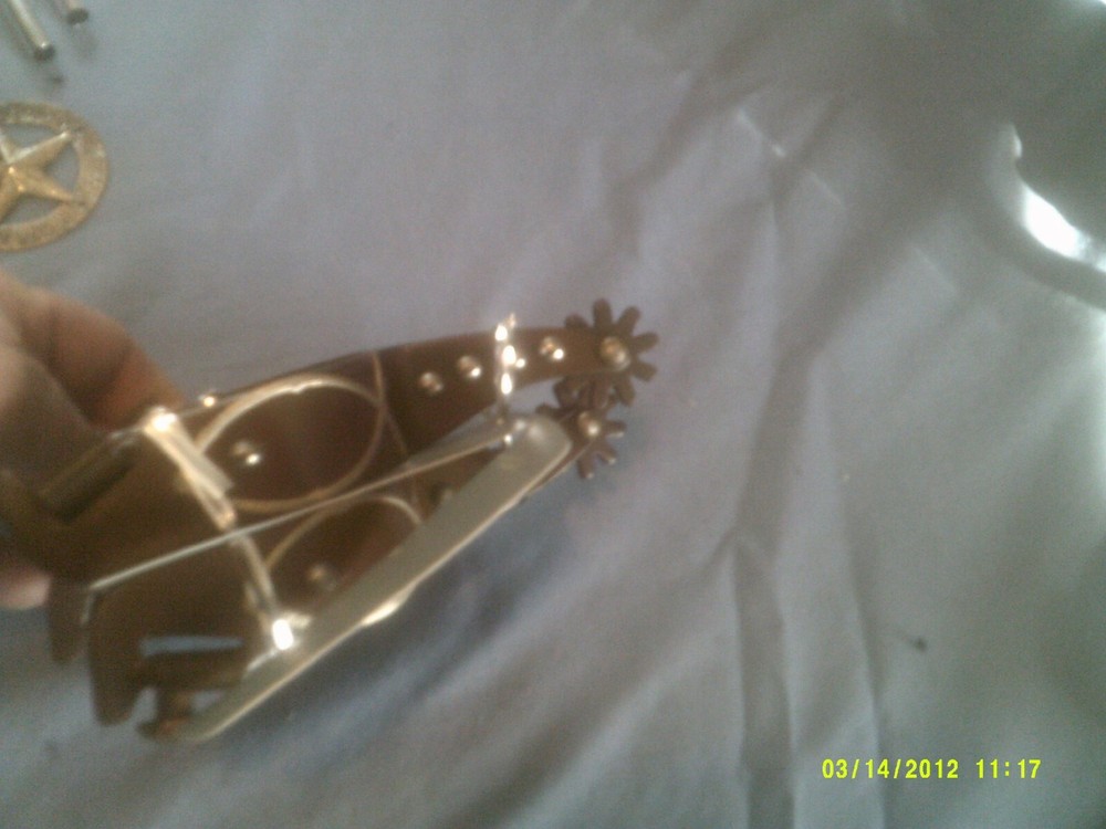 Spurs, Fish overlay Pattern Ladies Show Style 2" Shank