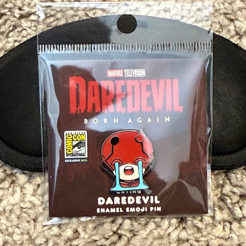 Sdcc 2025 100% Soft Marvel Crying Daredevil Born Again Enamel Pin