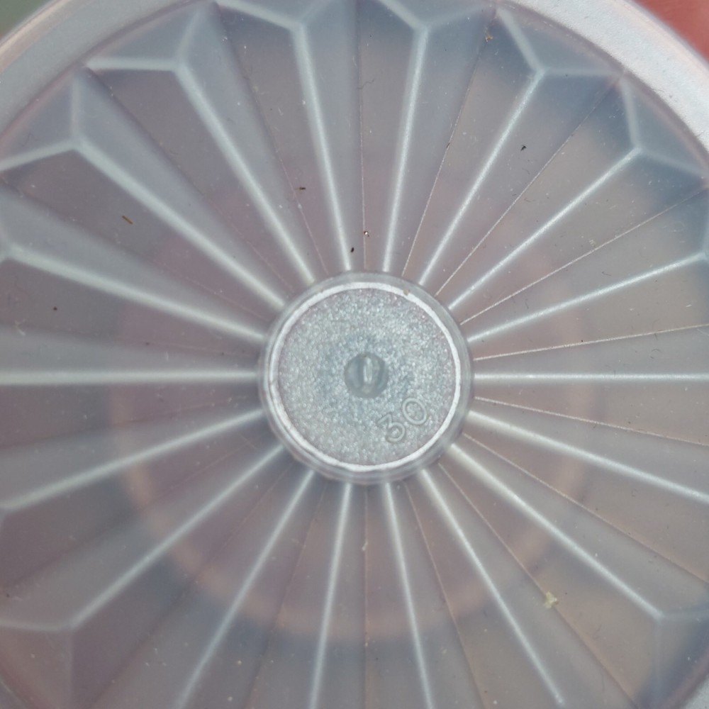 Tupperware Red Burgundy Push Button Replacement Lid 2.5" Small # 30