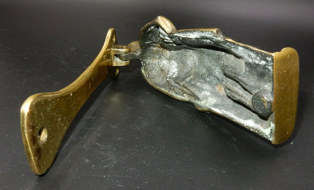 VINTAGE SOLID BRASS GLADIATOR WARRIOR KNIGHT DOOR KNOCKER