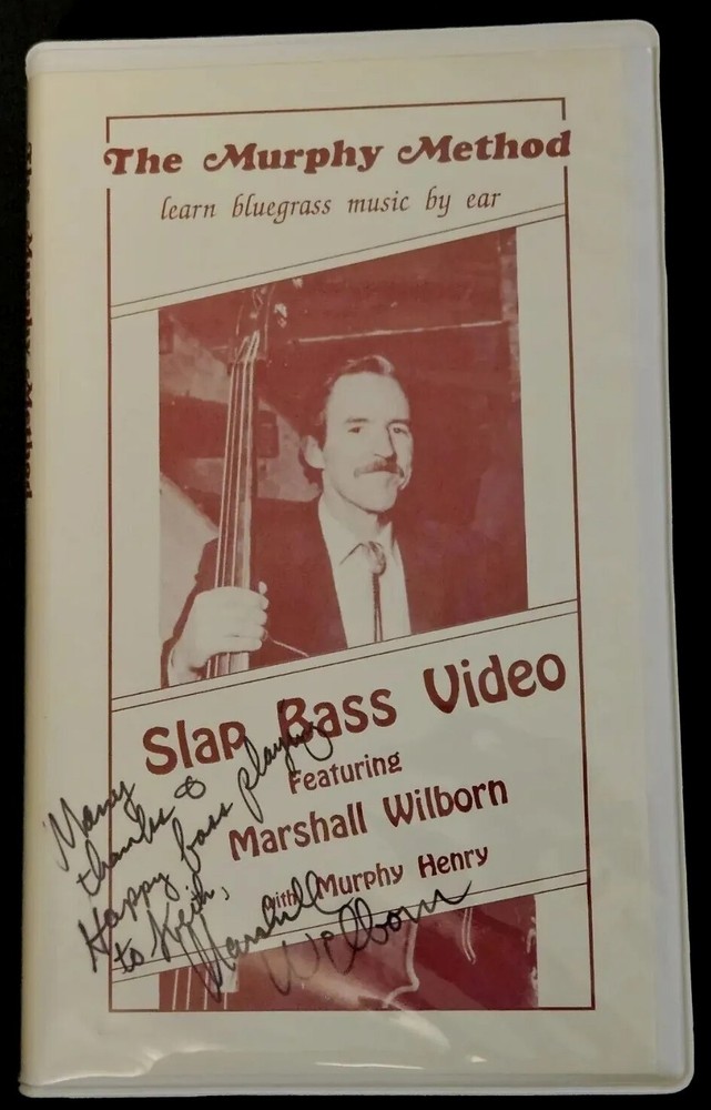 The Murphy Method Slap Bass Bluegrass VHS Signed Marshall Wilborn