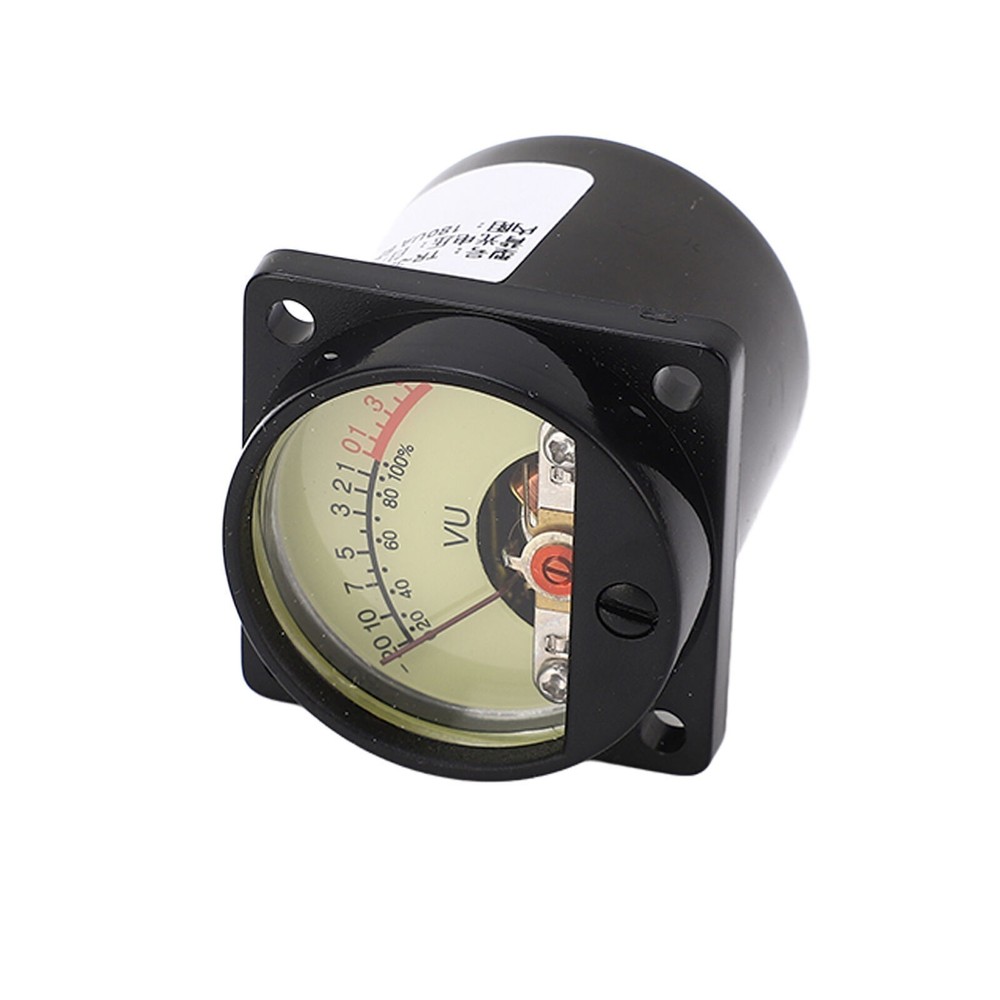 VU Meter High Accuracy Yellow Pointer Dial White LED Backlit Amplifier Panel VU