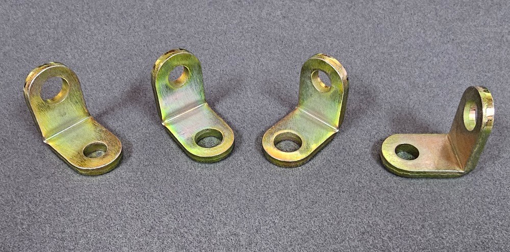 L - Brackets 90 Degree Angle Brackets Yellow Zinc