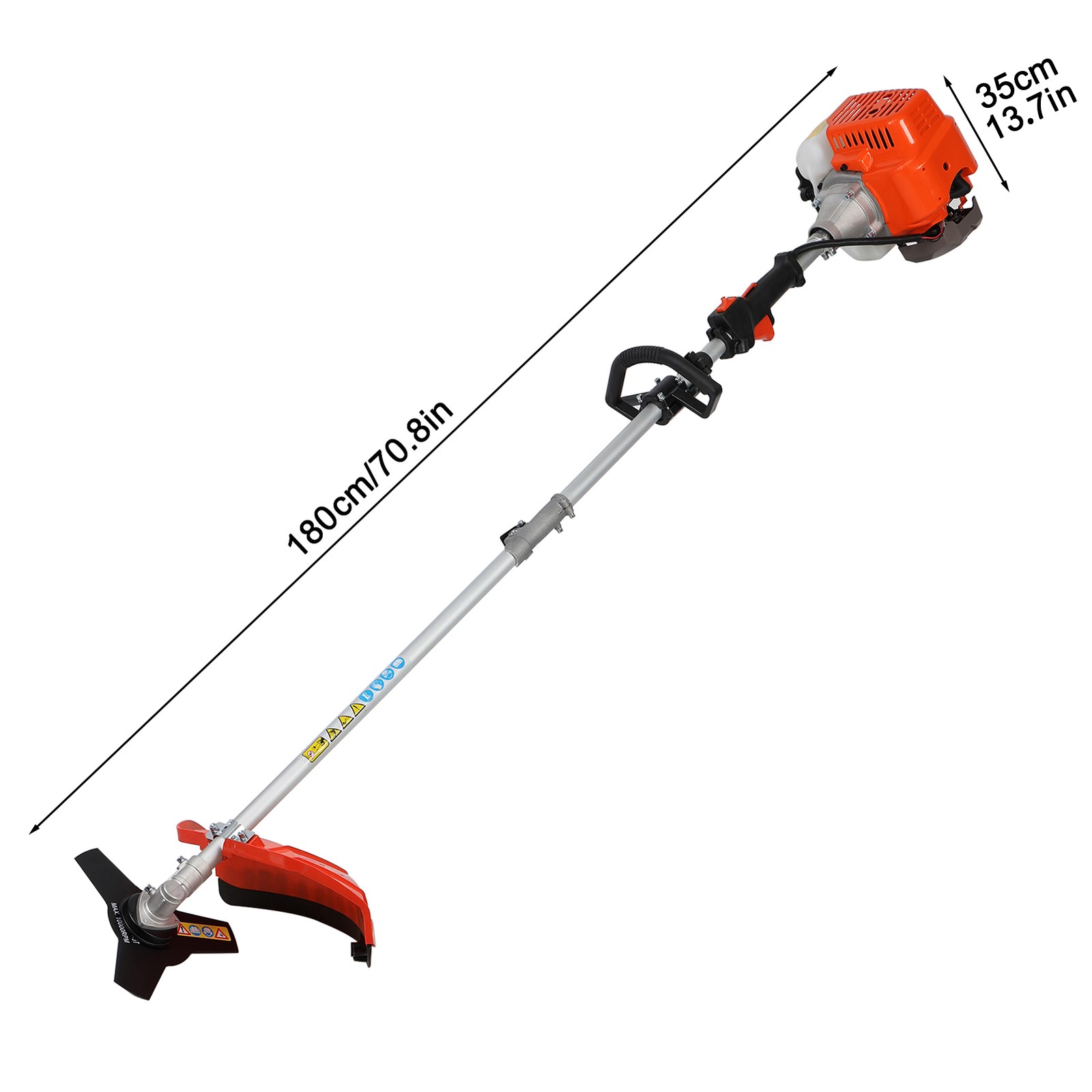 52CC 5 in 1 Brush Cutter 2-Stroke Weed Eater Wacker Gas Powered String Trimmer