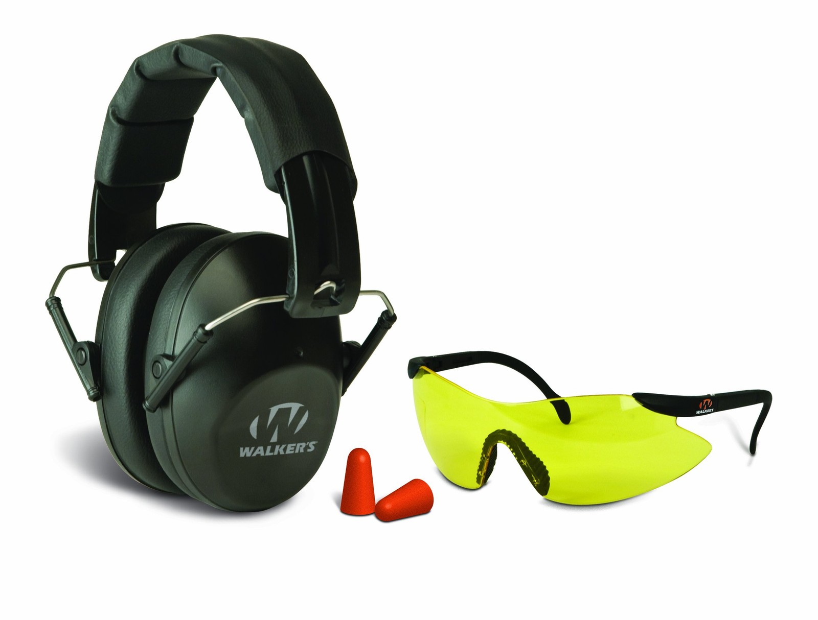 Walker's Game Ear PRO-LOW PROFILE FOLDING MUFF/GLASSES/PLUGS COMBO