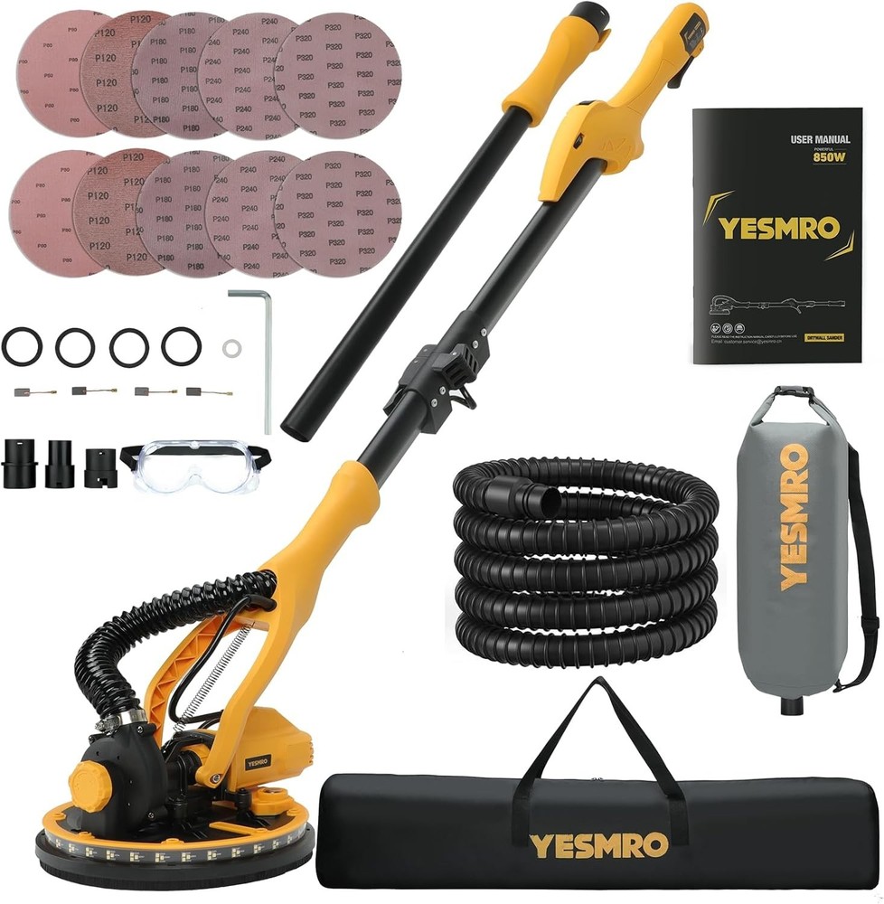 Drywall Sander, Electric Drywall Sander with Vacuum Popcorn Ceiling