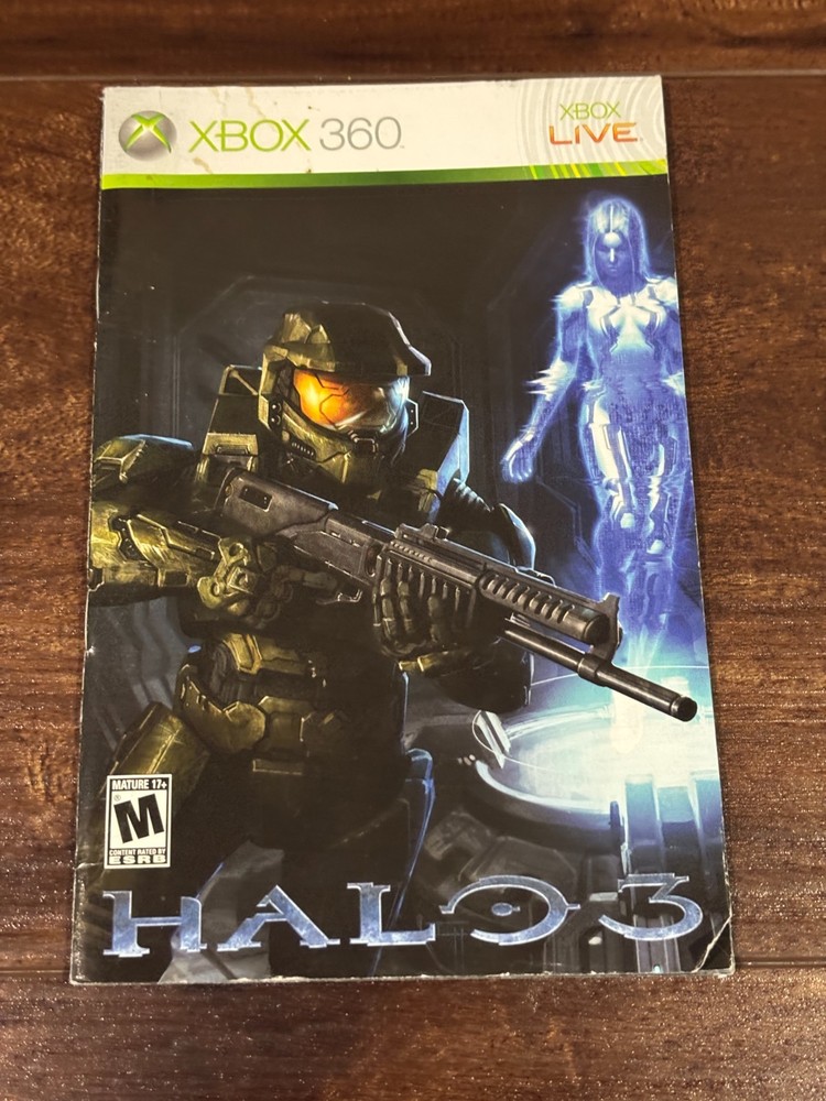 Halo 3 XBOX 360 Instruction Manual Only